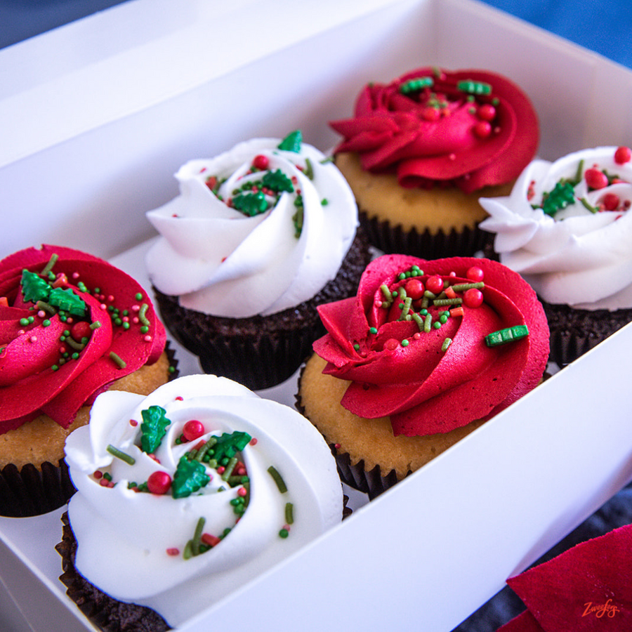 Zweefers Boxed Christmas Cupcakes - Wollongong
